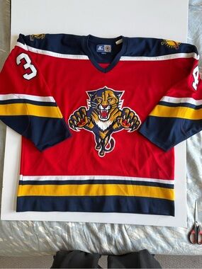 Florida Panthers  Vanbiesbrouck Rare Vintage Hockey Jersey